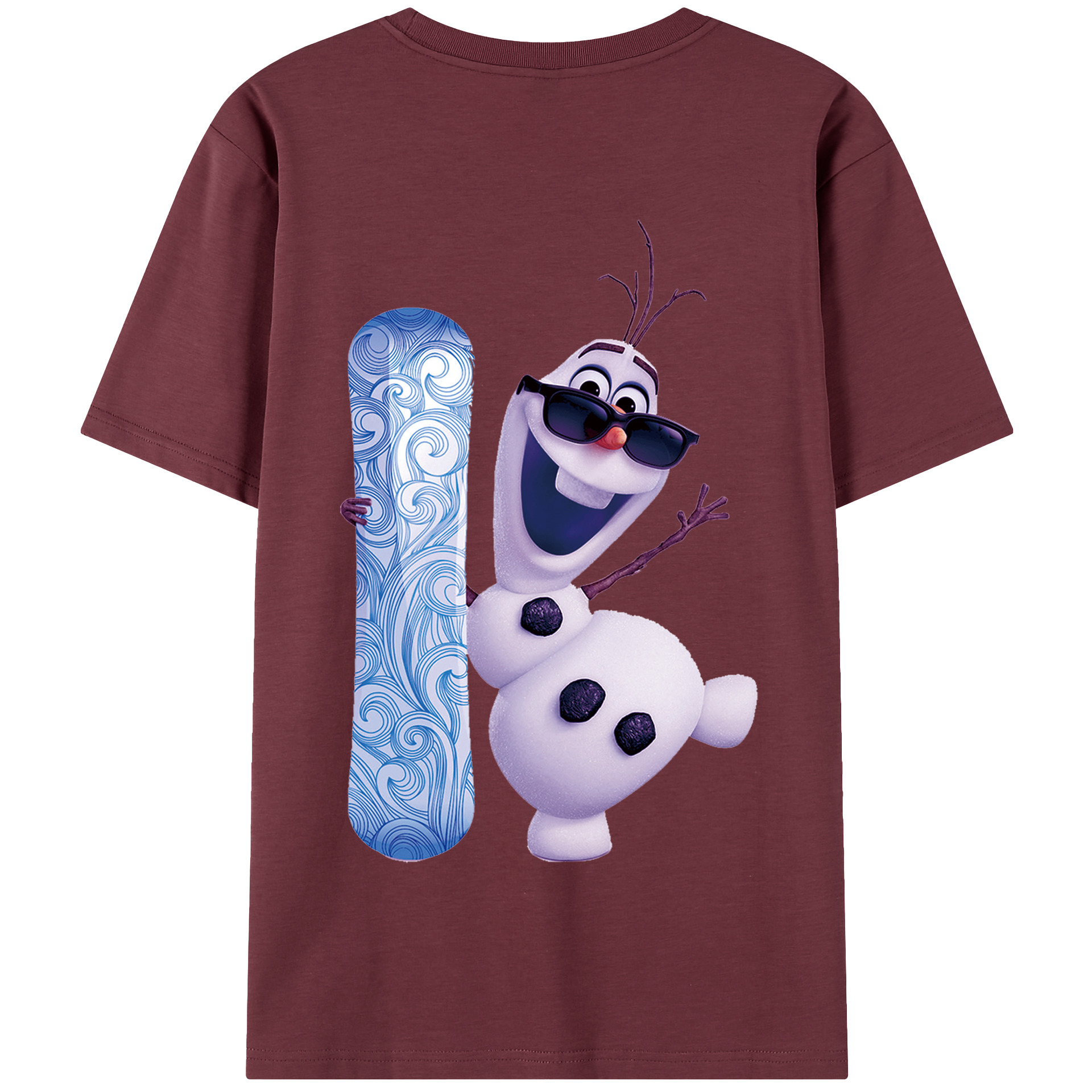 （画像用） アナと雪の女王 アンナ エルサ Frozen Anna Elsa 綿100％半袖Tシャツ（背面プリント）